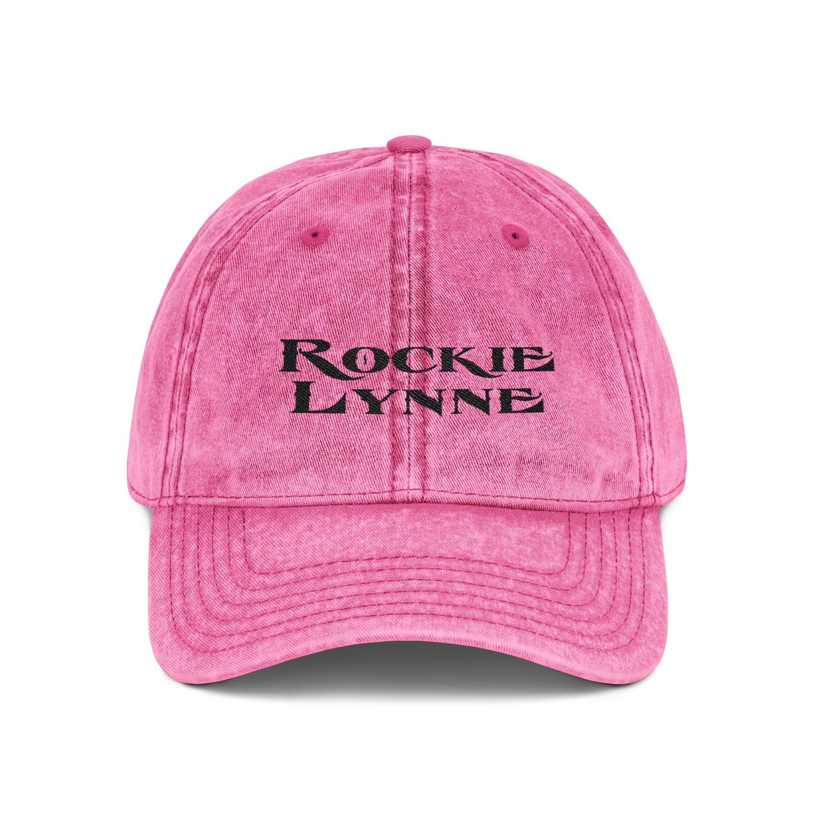 Embroidered Vintage Baseball Cap — Pink