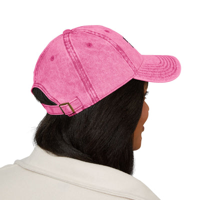Embroidered Vintage Baseball Cap — Pink